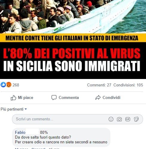 lega 80 percento positivi covid sicilia immigrati 3