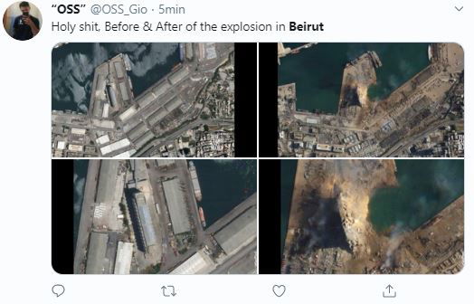 porto beirut prima dopo esplosioni