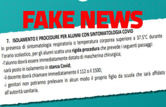 studenti con la febbre isolati a scuola 14 settembre io non acconsento a isolare