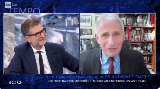 Fauci: «Non solo le misure sanitarie il nemico, il nemico è il virus» Fauci: «Non solo le misure sanitarie il nemico, il nemico è il virus»