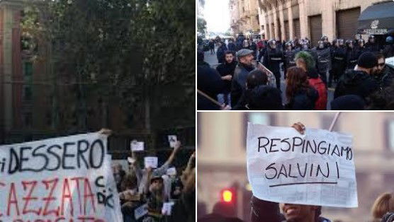 “Buffone!”: e la polizia blocca i contestatori di Salvini a Genova article-post