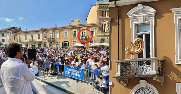 salvini contestato legnano palloncini 49