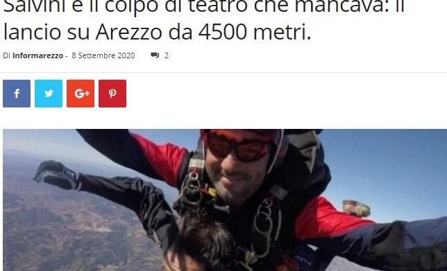 salvini lancio paracadute arezzo