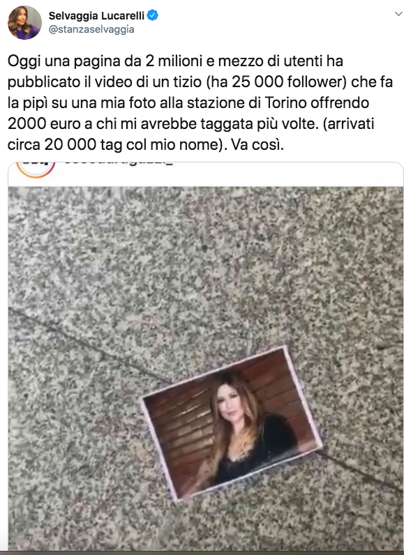 I duemila euro offerti da un sito per la pipì sulla foto di Selvaggia Lucarelli article-post