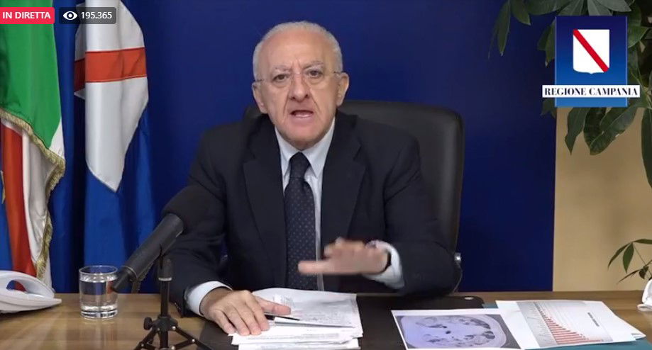 telefonata figliuolo de luca vaccini fasce di età lockdown campania de luca annuncio oggi video diretta