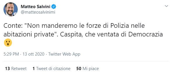 Salvini è fatto così: prima si arrabbia per la bufala della Polizia che controlla le feste private e poi si lamenta perché è una bufala article-post