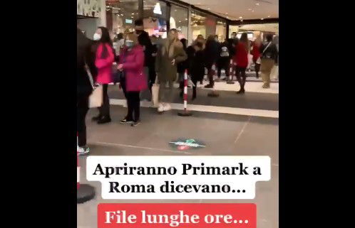 primark fila per apertura roma