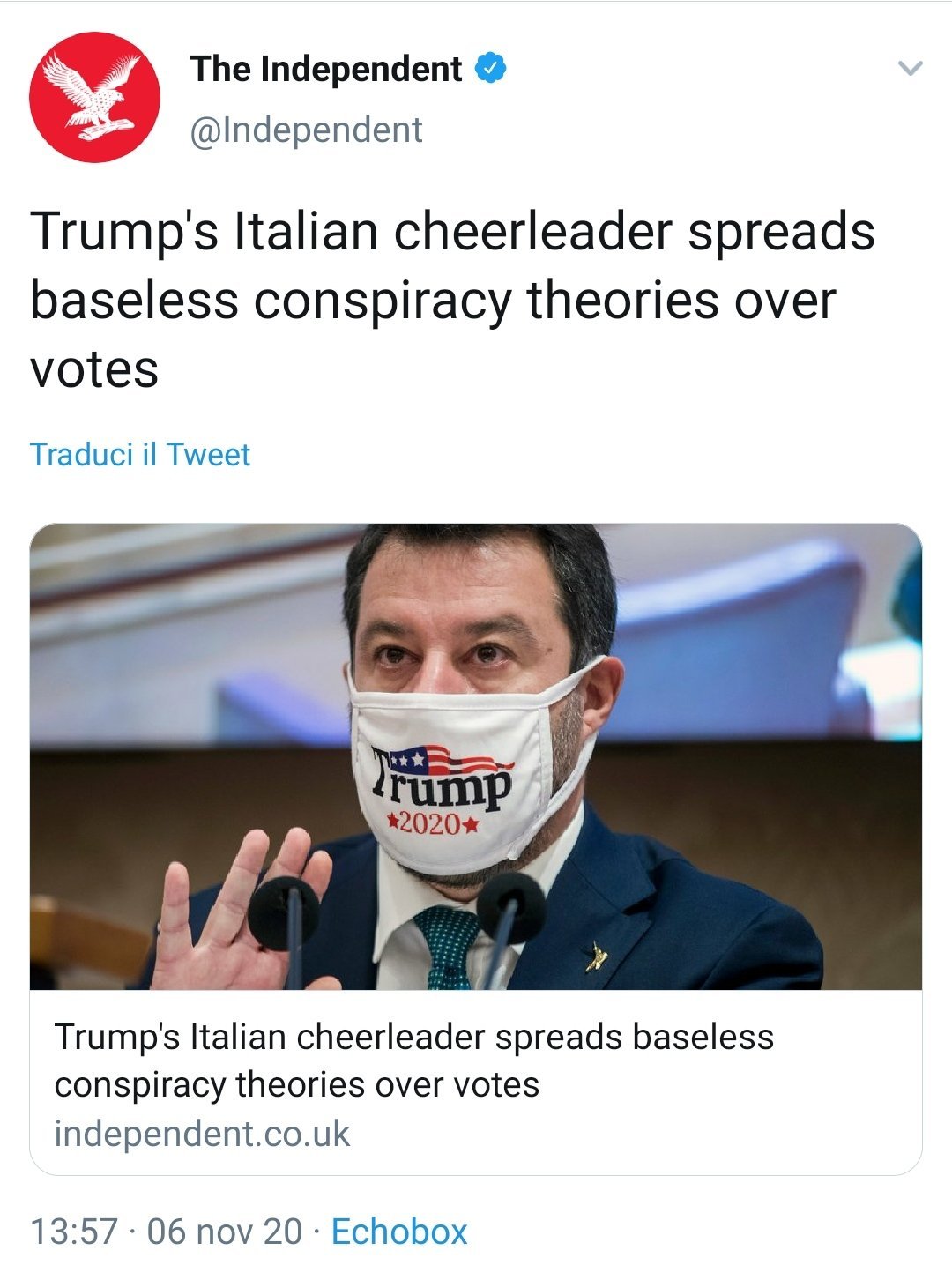 salvini trump's italian cheerleader