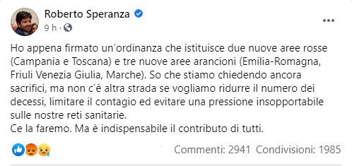 Cosa non si può più fare nelle zone arancioni e rosse dal 15 novembre article-post