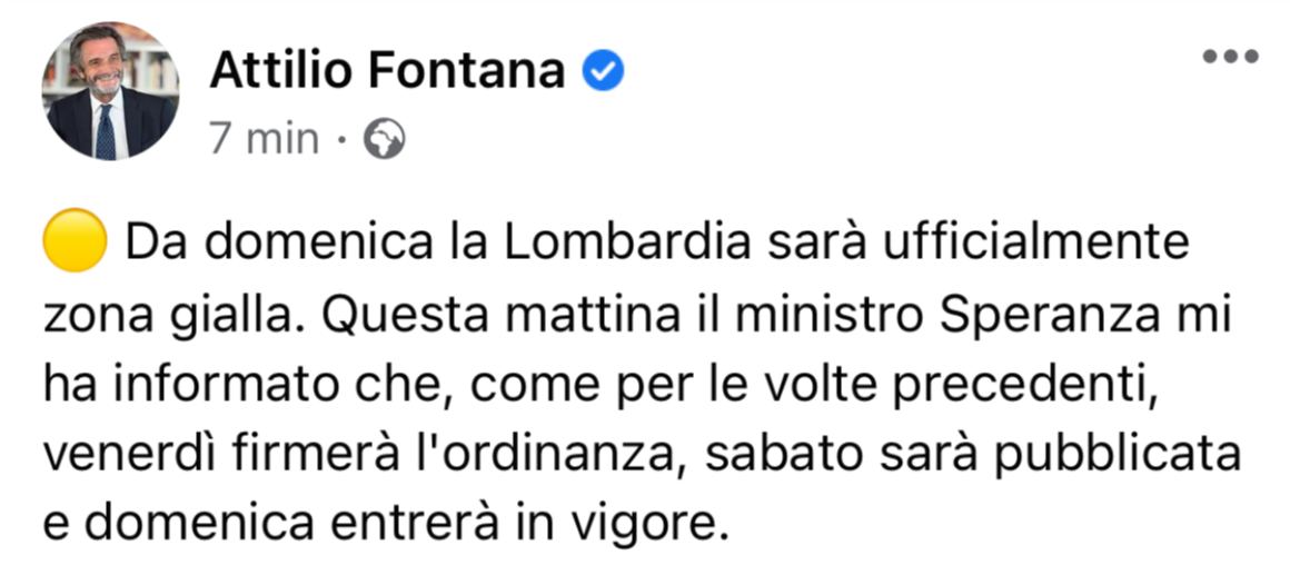 Lombardia zona gialla dal 13 dicembre article-post