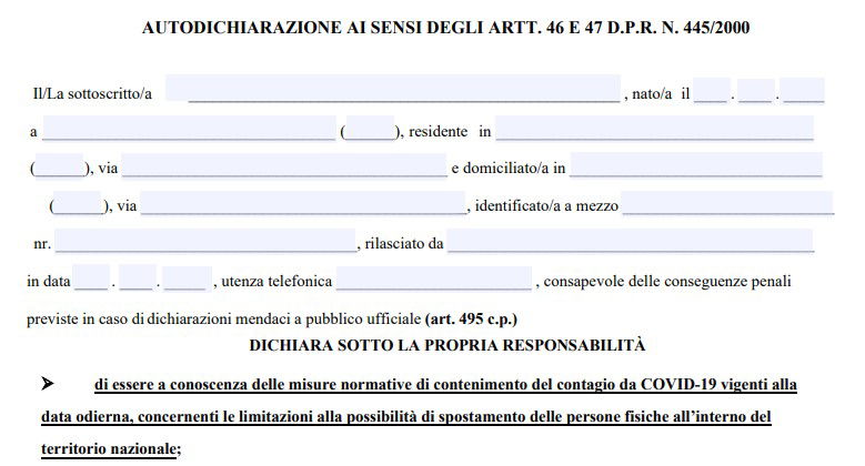 Quando serve l’autocertificazione a Natale article-post
