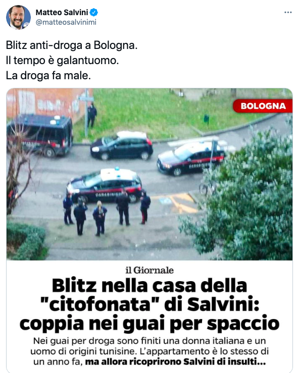 Salvini citofono Emila Romagna