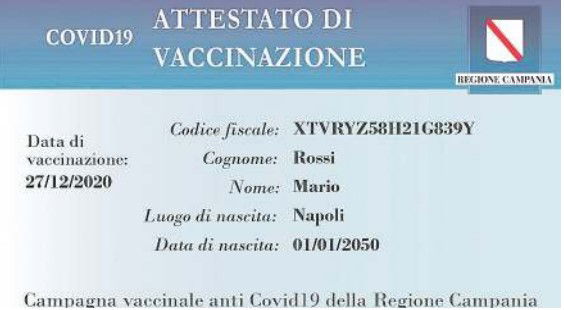 Il “patentino” per i vaccinati in Campania article-post