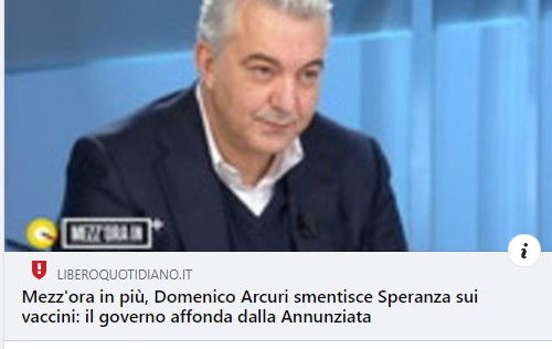 Libero e la fregnaccia di Arcuri che smentisce Speranza sui 13 milioni di vaccini article-post