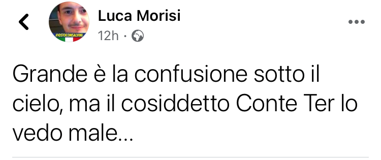 Luca Morisi post governo Conte ter