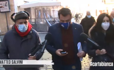 Salvini: la “cheerleader di Trump” lo scarica a Cartabianca preview