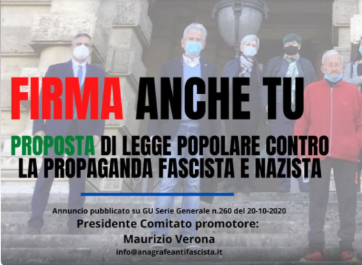 La legge contro la propaganda fascista e nazista ha raggiunto le 50.000 firme e approderà in Parlamento article-post