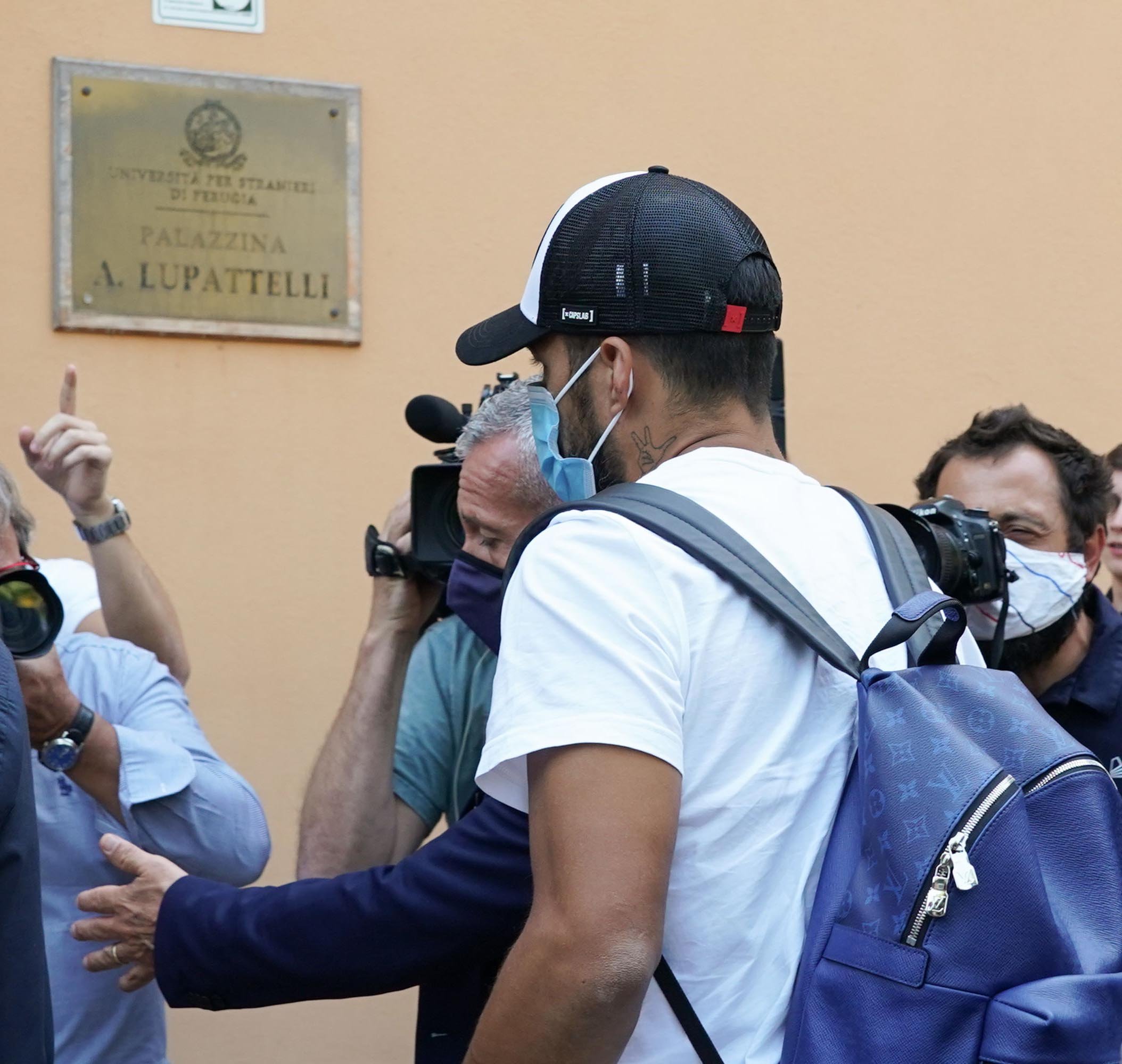 Il calciatore Luis Suarez del Barcellona in Italia a Perugia pe