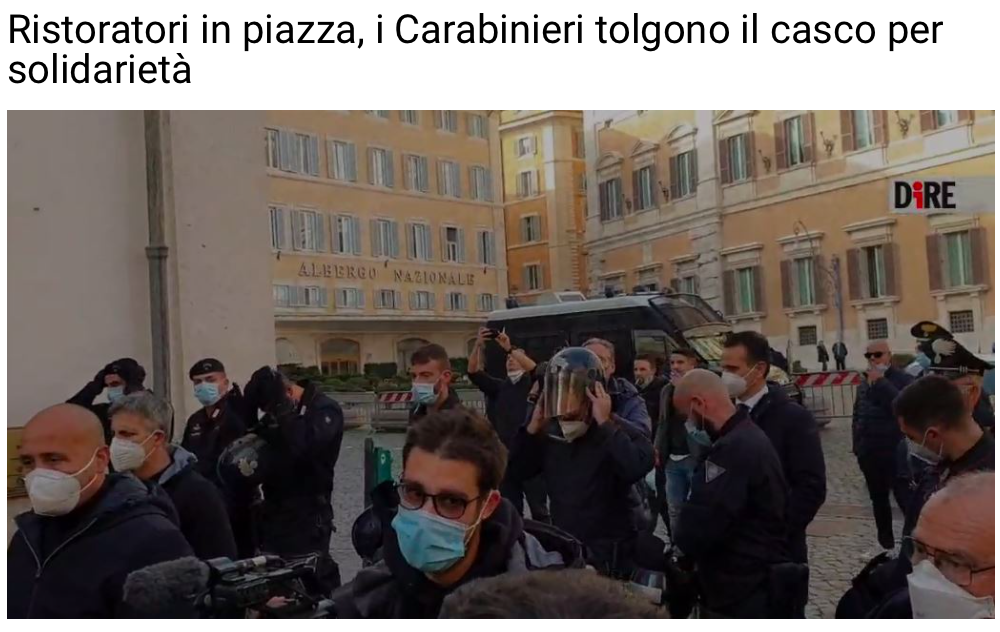 titolo dire carabinieri ristoratori