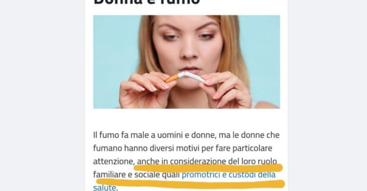 donne e fumo ministero salute 1
