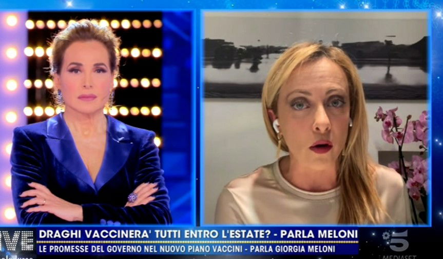 giorgia meloni esce pazza decreto sostegni video non è la d'urso