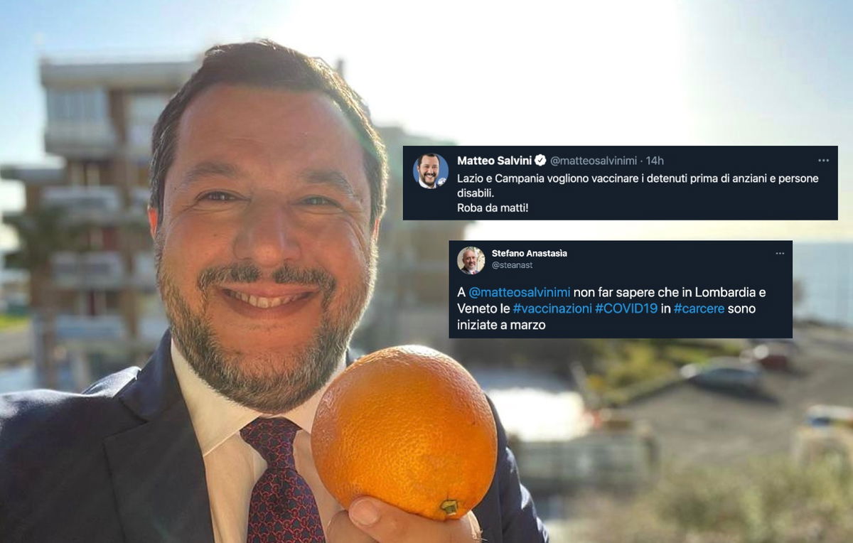 La figuraccia di Salvini sui vaccini ai detenuti di Lazio e Campania article-post