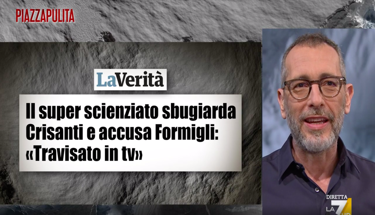 La lezione di giornalismo di Formigli a Belpietro: “Il titolo giusto sarebbe stato così” | VIDEO article-post
