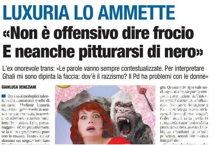libero luxuria non è offensivo dire fr