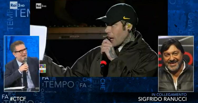 sigfrido ranucci fedez video che tempo che fa