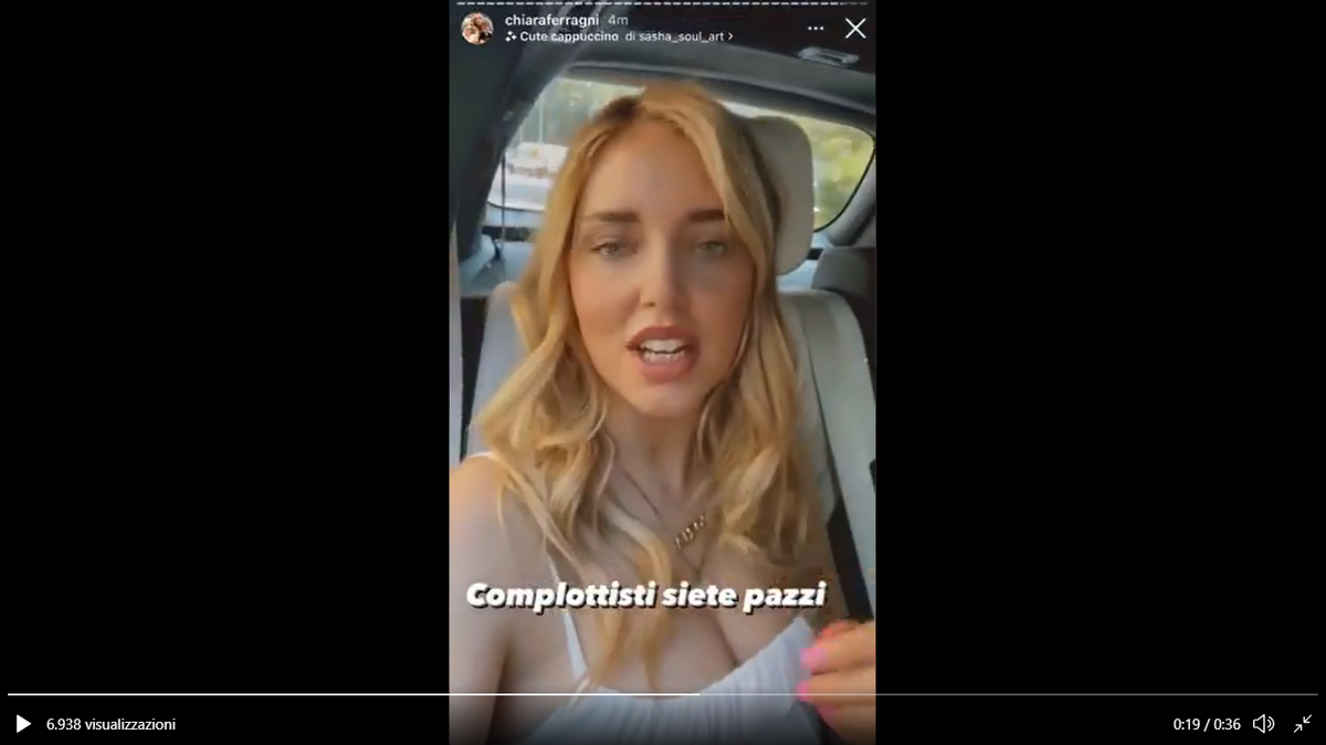 La risposta di Chiara Ferragni ai complottisti che non credono si sia vaccinata | VIDEO article-post