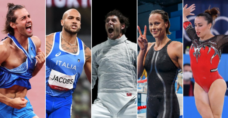 italia olimpiadi tokyo 2020 jacobs tamberi montano pellegrini ferrari