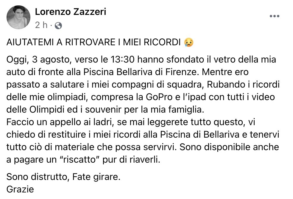 Lorenzo Zazzeri Facebook