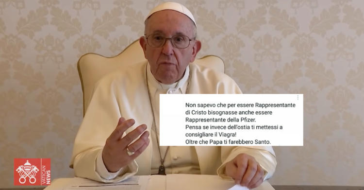 No Vax contro Papa