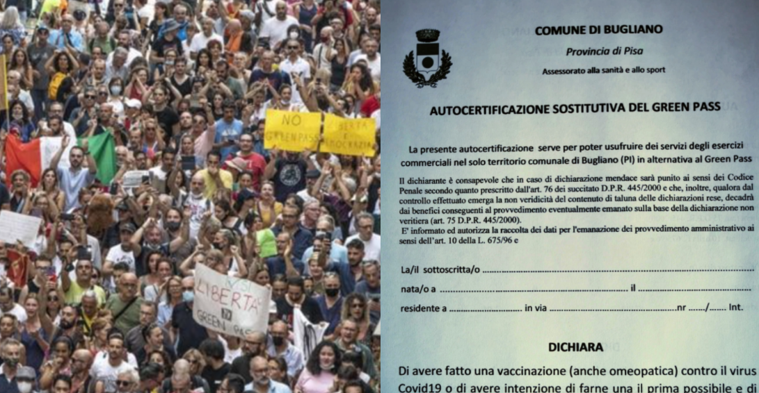 I “no green pass” cercano asilo dal Comune di Bugliano che non chiede il certificato verde article-post