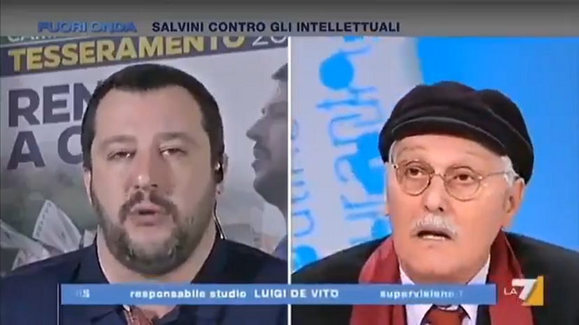 Quando Pennacchi diceva a Salvini “la sua mamma l’avrebbe dovuto riempire di botte quando era piccolo” | VIDEO article-post