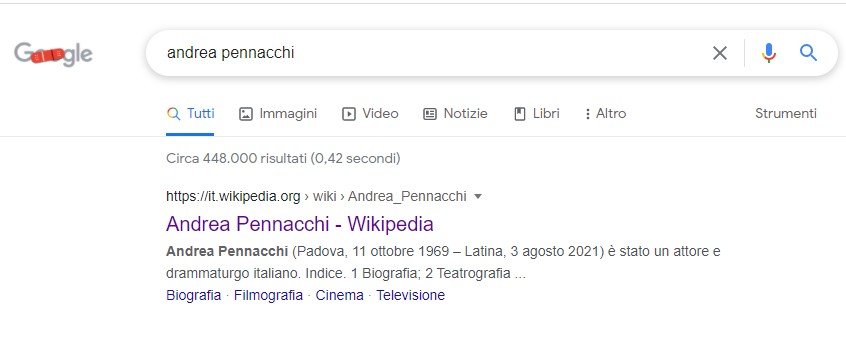 wikipedia andrea pennacchi morto