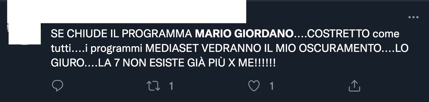 Mario Giordano tweet no vax