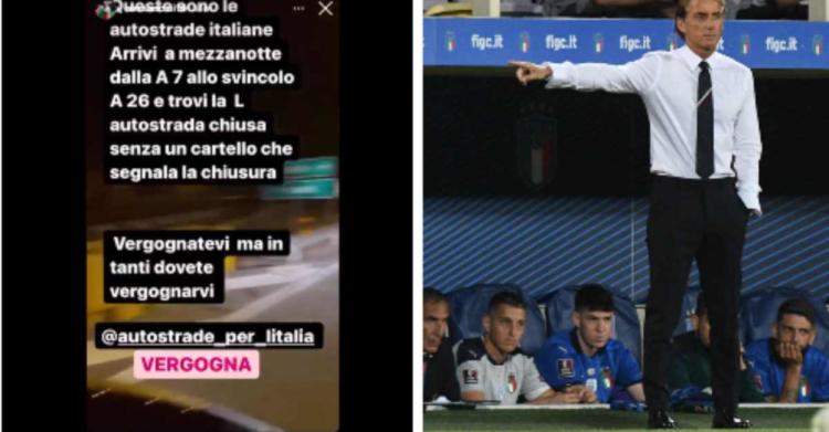 mancini italia autostrade tweet