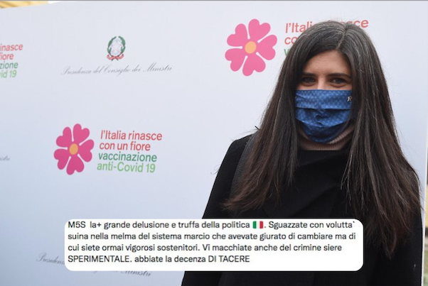 Chiara Appendino vaccino social Andrea offese