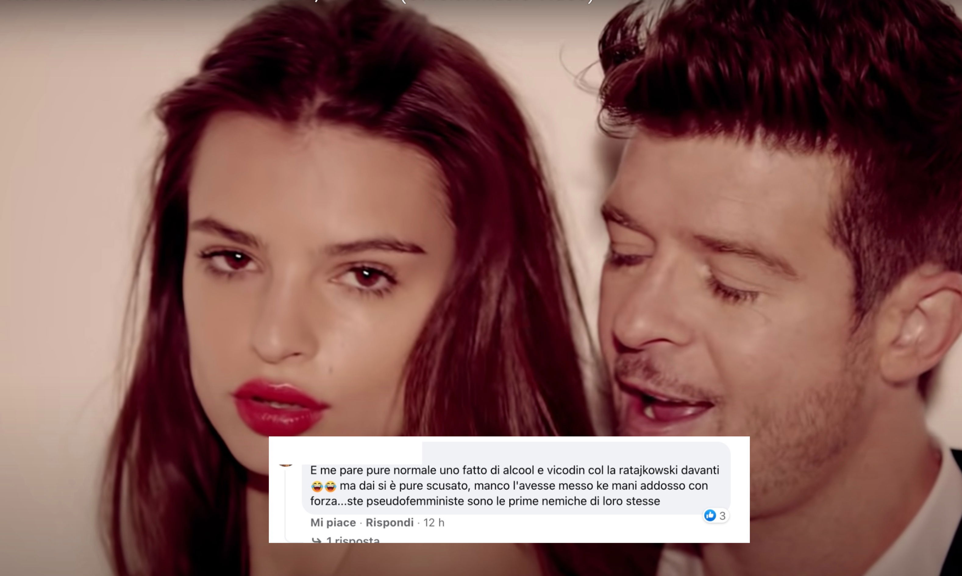 Emily Ratajkowski e le molestie di Robin Thicke sul set di 