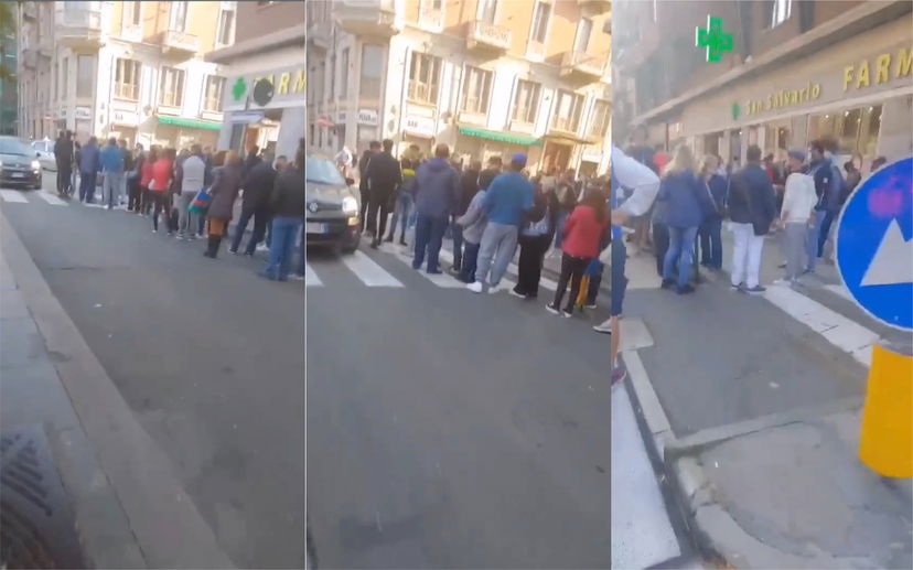 La storia della fila interminabile per i tamponi alla farmacia di Torino spiegata | VIDEO article-post