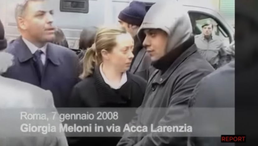 Il rapporto di lunga data tra Giorgia Meloni e Castellino: le immagini della leader di FdI ad Acca Larentia| VIDEO article-post