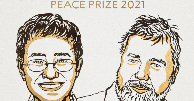 Nobel pace Maria Ressa Dmitry Muratov
