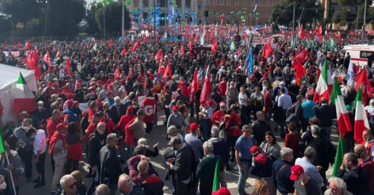 piazza sindacati mai più fascismi