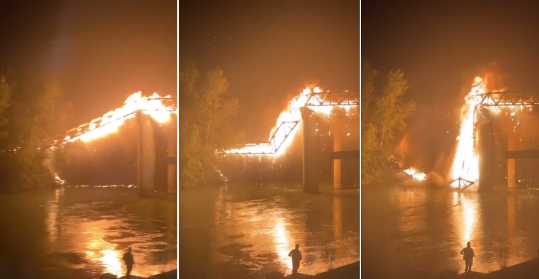 ponte di ferro roma ostiense crollo incendio