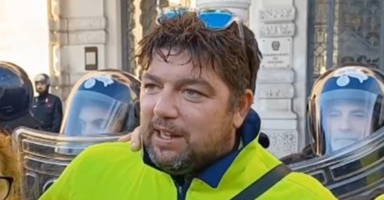 stefano puzzer protesta sciopero portuali trieste