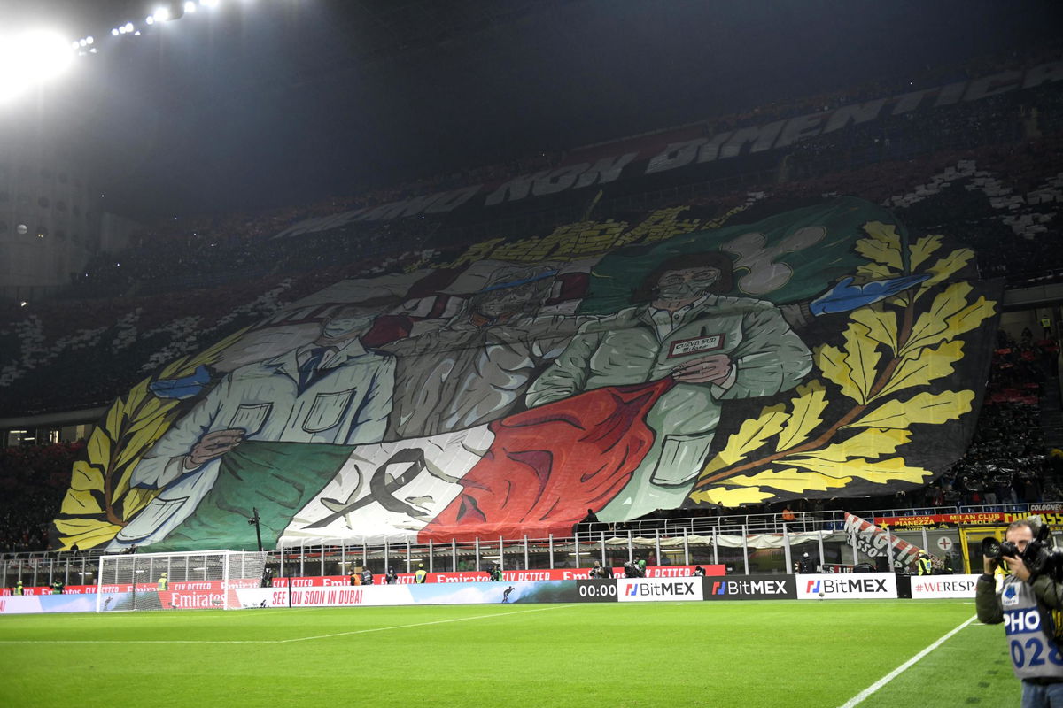 “A chi non ce l’ha fatta, a chi ha lottato il prima linea”, la stupenda coreografia del Milan per il derby article-post