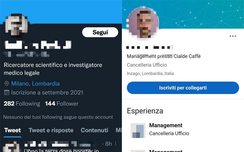Il no vax che su Twitter dice di essere ricercatore scientifico, ma in realtà vende cialde di caffè article-post