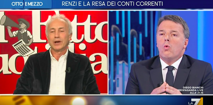 Lo scontro tra Renzi e Travaglio in diretta a Otto e mezzo | VIDEO article-post