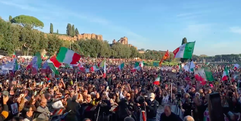 no green pass Circo Massimo sit in